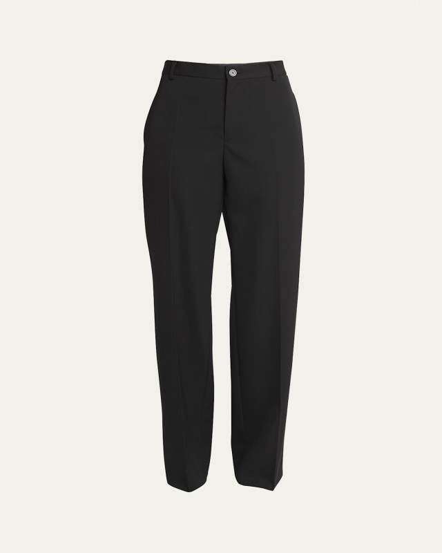 Straight Wool Tuxedo Pants